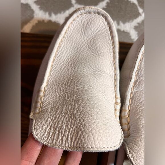 Polo Ralph Lauren White Leather Loafers Slip-Ons driving shoes 9.5 main image 5
